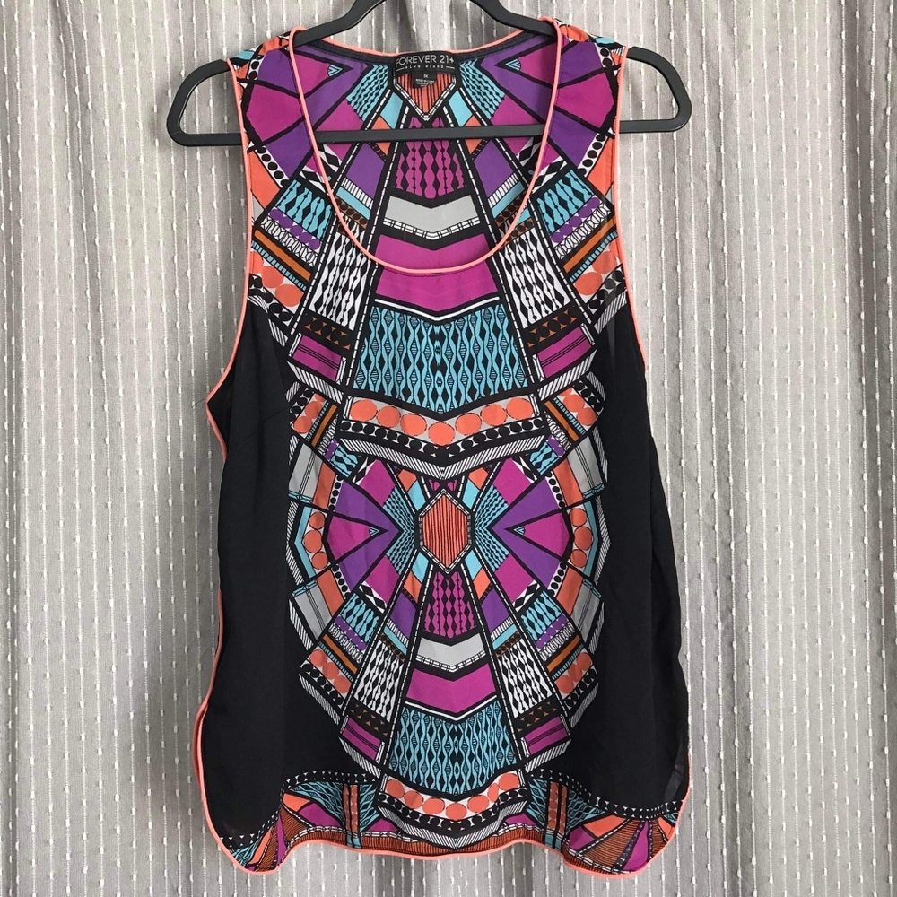 Forever 21 Plus Sizes Sleeveless Blouse Size 1X